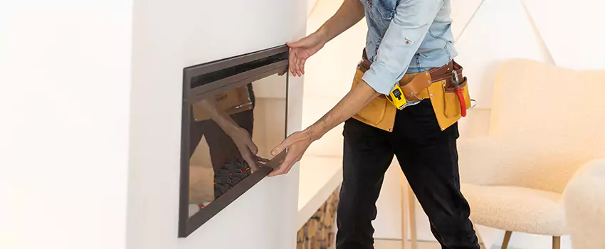 Metal Fireplace Installation in Allen, Texas