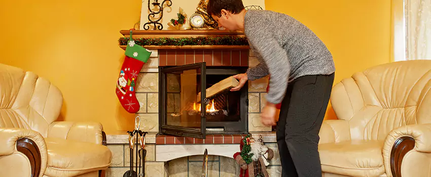 Rusted Metal Fireplace Restoration in Allen, Texas
