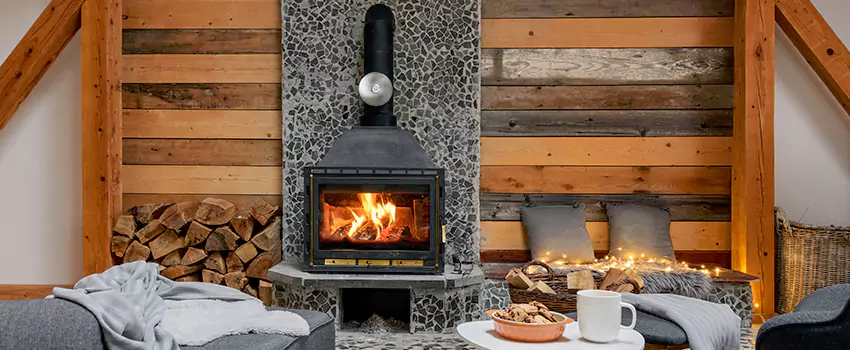 Thelin Hearth Products Direct Vent Gas Stove Fireplace Inspection in Allen, Texas